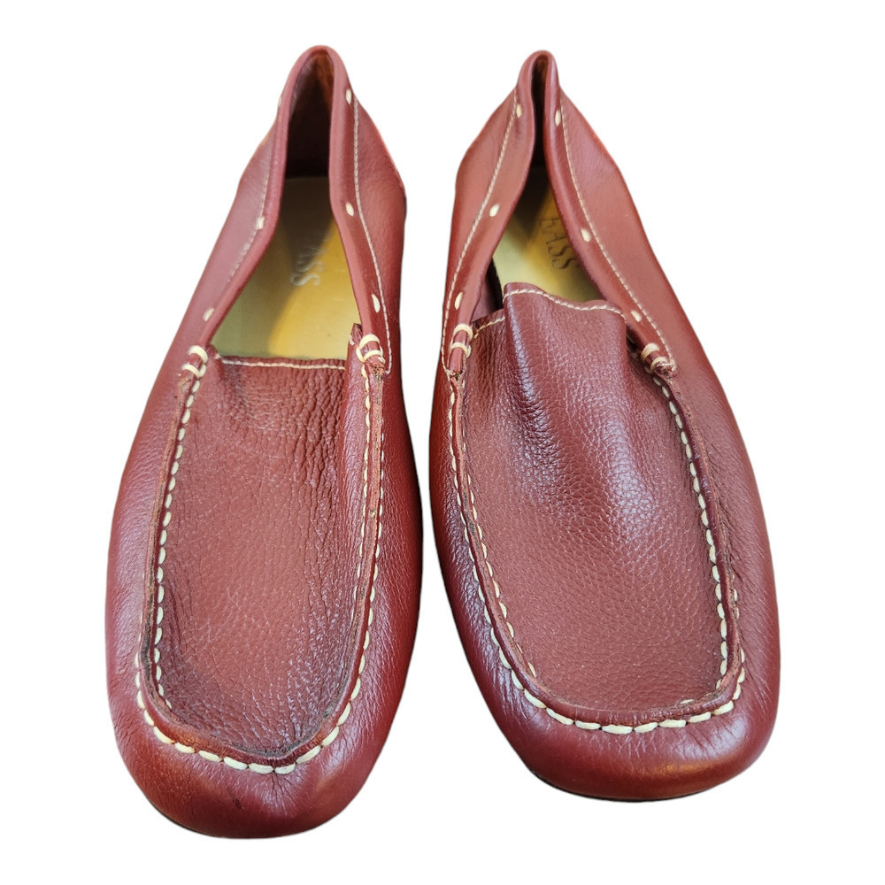 Bass red loafer Vtg Cape Cod leather sz 10m